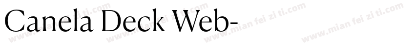 Canela Deck Web字体转换